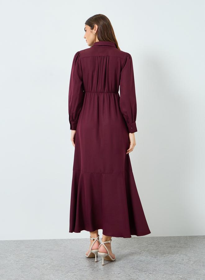 ستايلي فستان ماكسي قصة واسعة وأكمام منفوخة - Image 4